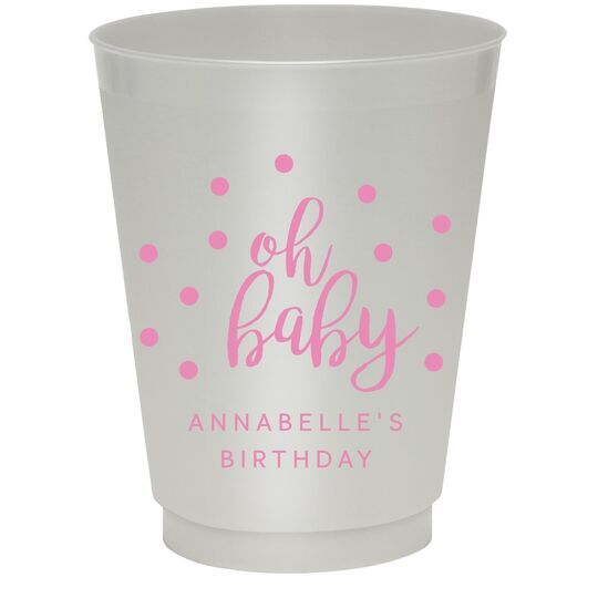 Confetti Dots Oh Baby Colored Shatterproof Cups